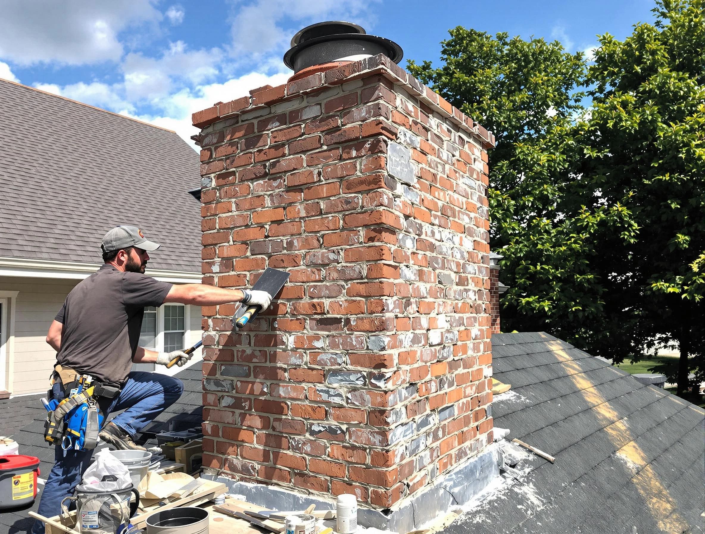 Completed chimney rebuild by Provo Chimney Sweep in Provo, UT
