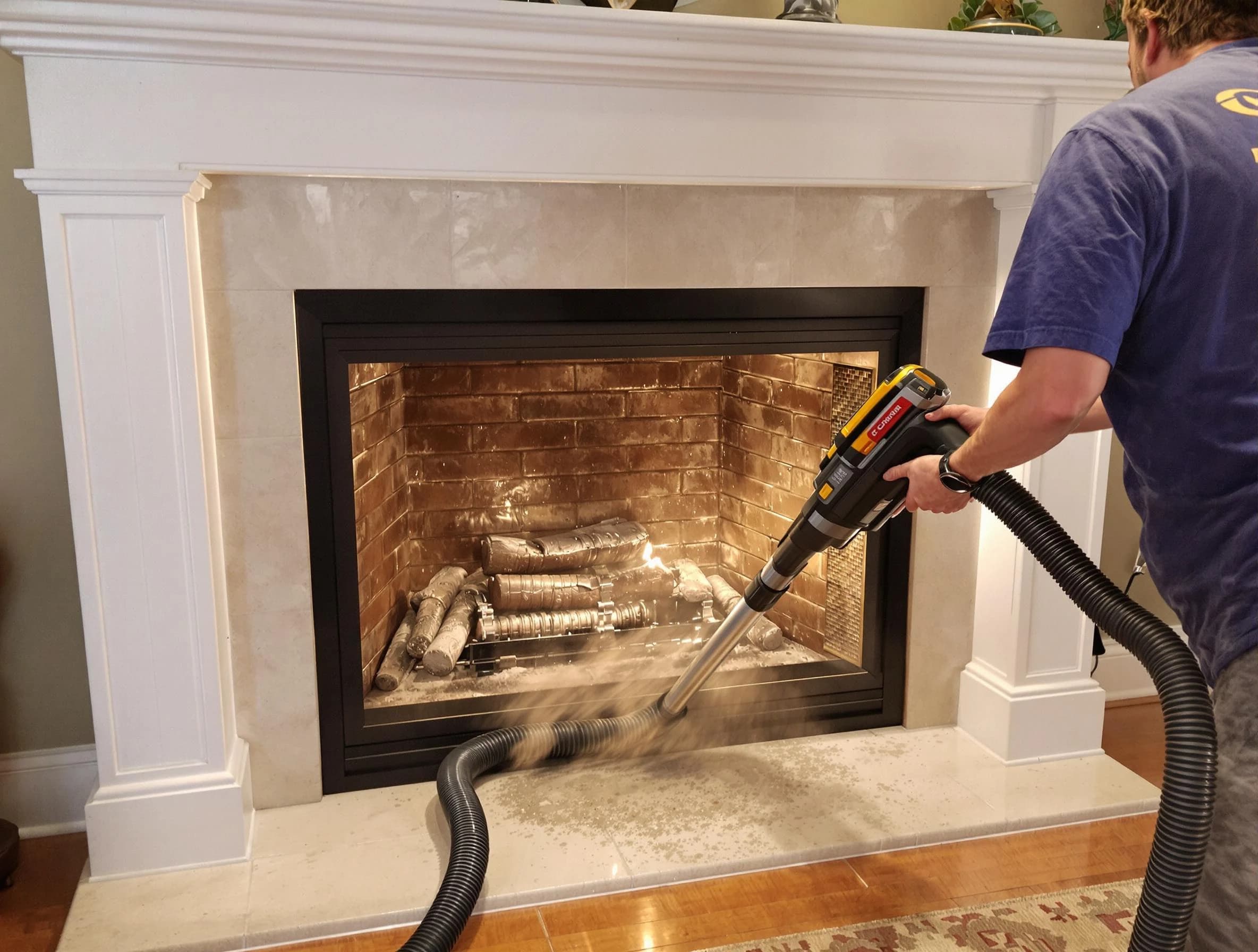 Fireplace cleaning performed by Provo Chimney Sweep in Provo, UT