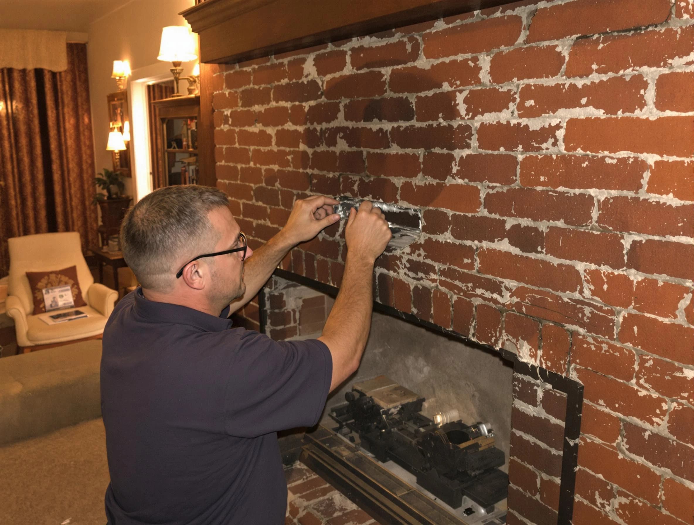 Provo Chimney Sweep expert fixing a fireplace in Provo, UT