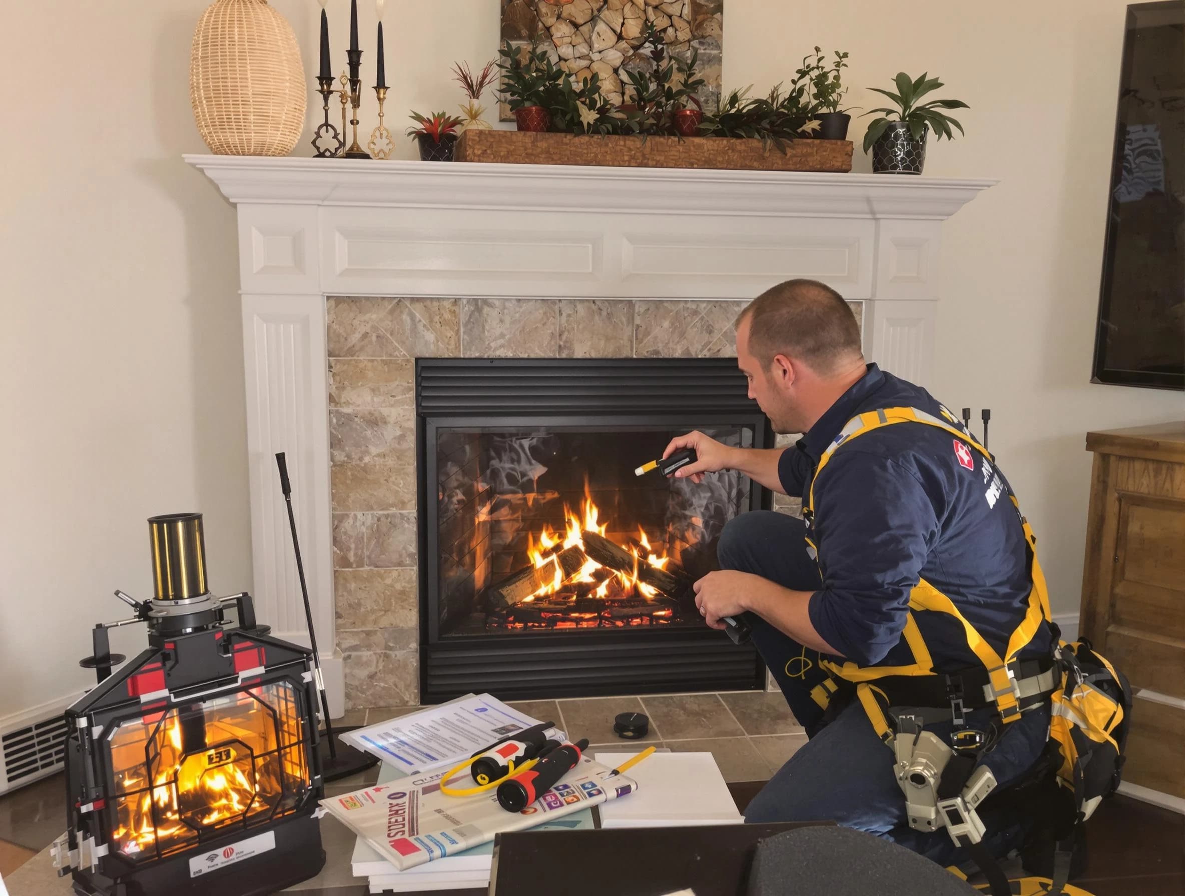 Safety-focused fireplace inspection by Provo Chimney Sweep in Provo, UT