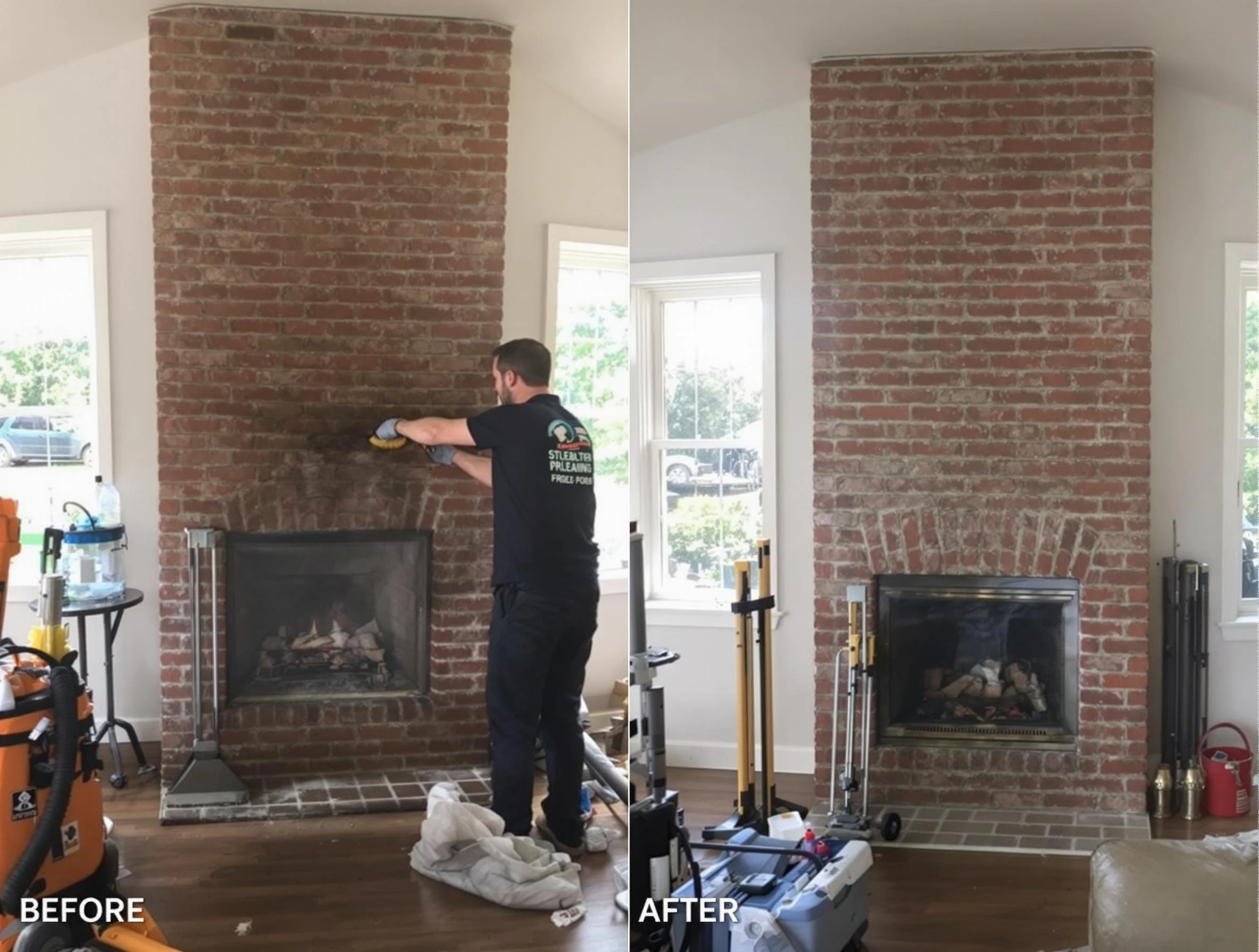Finished chimney sweeping service by Provo Chimney Sweep in Provo, UT