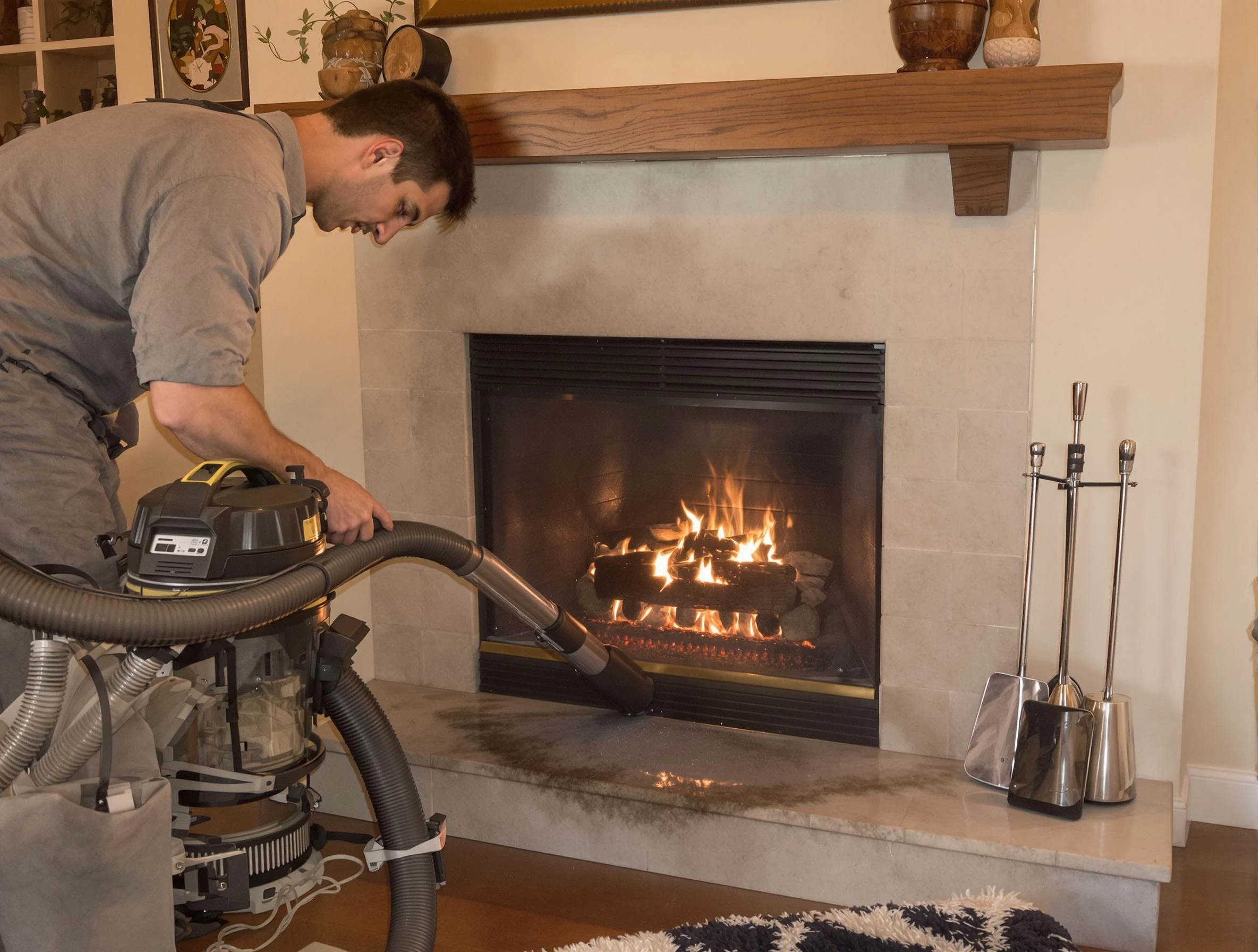 Routine fireplace upkeep by Provo Chimney Sweep in Provo, UT